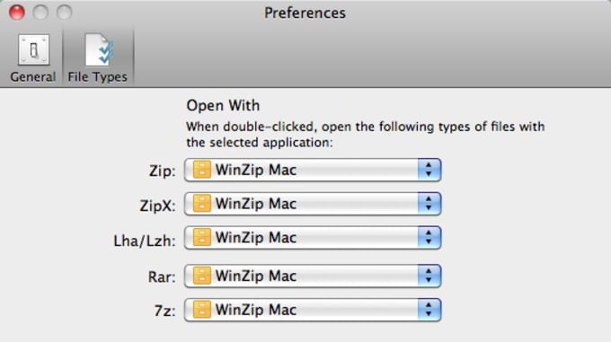 sending files using zip for mac